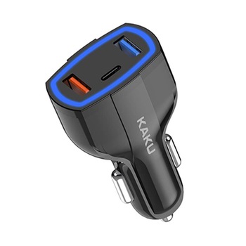 Incarcator Auto cu Incarcare Rapida QC3.0 , 2 Porturi USB + Type-c, Ultra Fast Charger, Incarcare rapida, Negru - KAKU - KSC-485 Incarcator Auto cu Incarcare Rapida QC3.0 , 2 Porturi USB + Type-c, Ultra Fast Charger, Incarcare rapida, Negru - KAKU - KSC-485