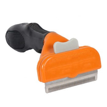 Perie FURminator M pentu caini si pisici cu parul lung si scurt, cu buton de eliminare a parului Perie FURminator M pentu caini si pisici cu parul lung si scurt, cu buton de eliminare a parului
