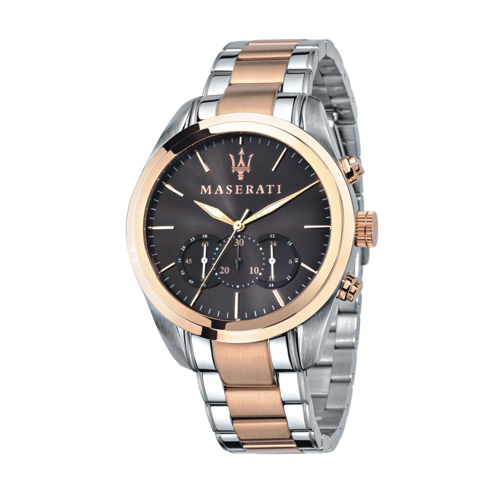 Ceas Maserati R8873612003, Traguardo, bicolor, inox, carcasa 45mm