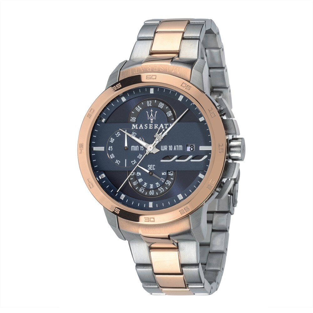 Ceas Maserati R8873619002, Ingegno, bicolor, inox, carcasa 45mm