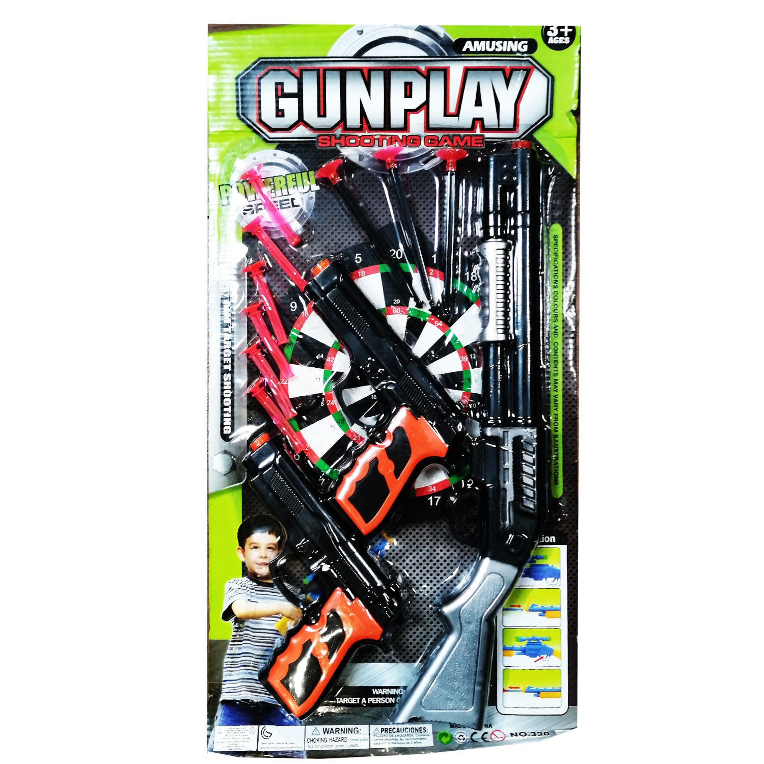 Set pusca si 2 pistoale, Gunplay, cu ventuze