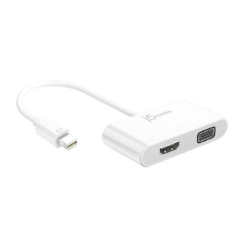 Adaptor J5create JDA172, mini DisplayPort la 4K HDMI / VGA, 125mm Adaptor J5create JDA172, mini DisplayPort la 4K HDMI / VGA, 125mm