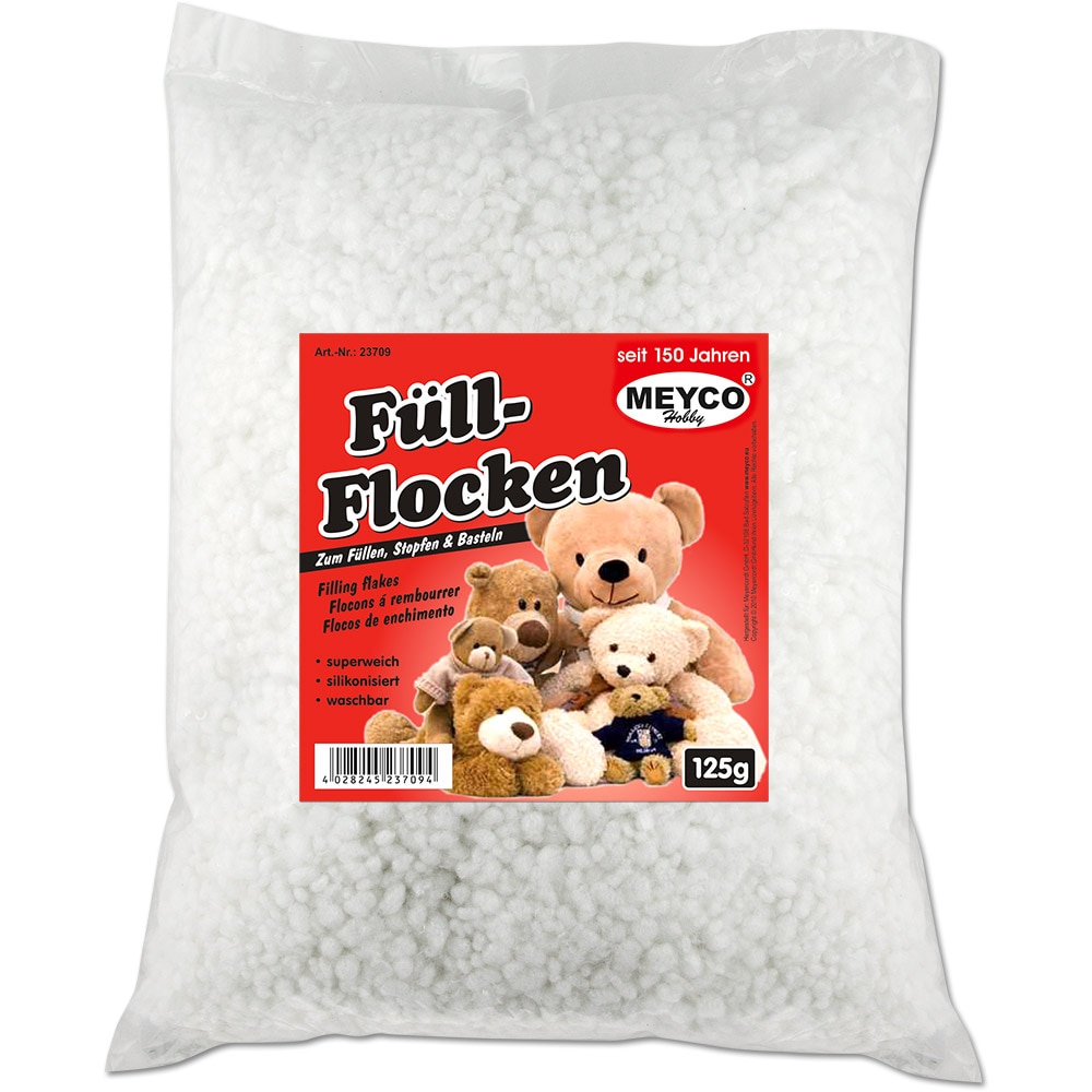 Fulgi de umplere pentru jucarii, albi, 125 gr