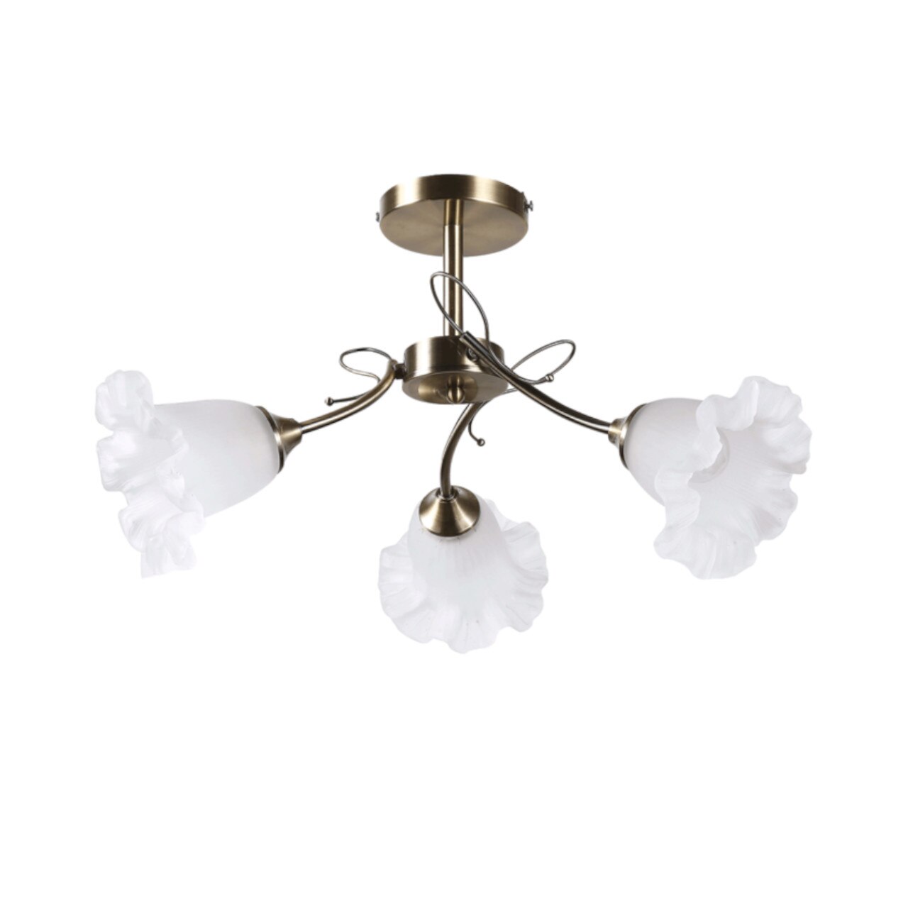 Lustra Interior Erste Nuevo 3x60W Max E27 EL0033957 Culoare Alama si Alb