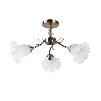 Lustra Interior Erste Nuevo 3x60W Max E27 EL0033957 Culoare Alama si Alb Lustra Interior Erste Nuevo 3x60W Max E27 EL0033957 Culoare Alama si Alb