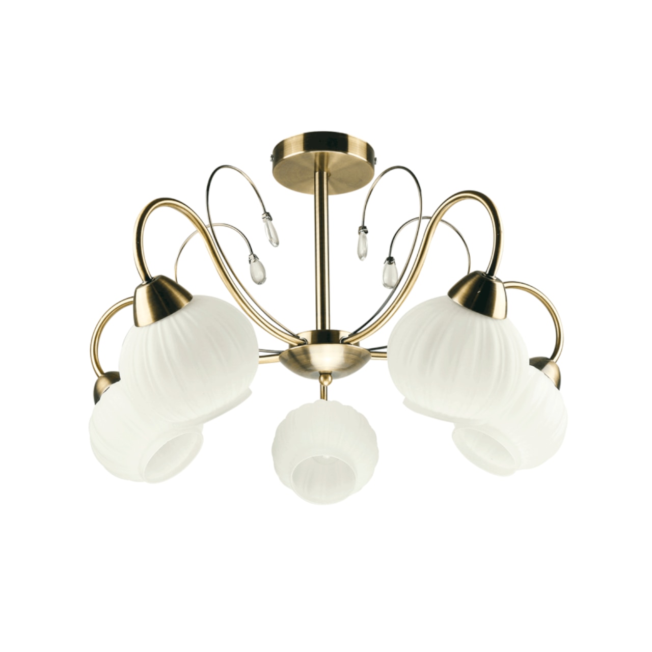 Lustra Interior Erste Amarillo 5x60W Max E27 EL0033969 Culoare Alama Alb