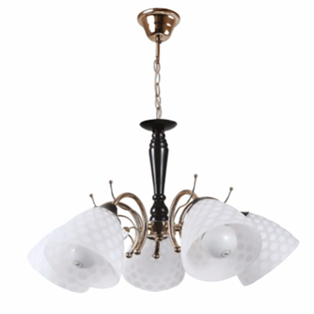 Lustra Dotty Alb+Auriu/Wenge 5XE27 60W