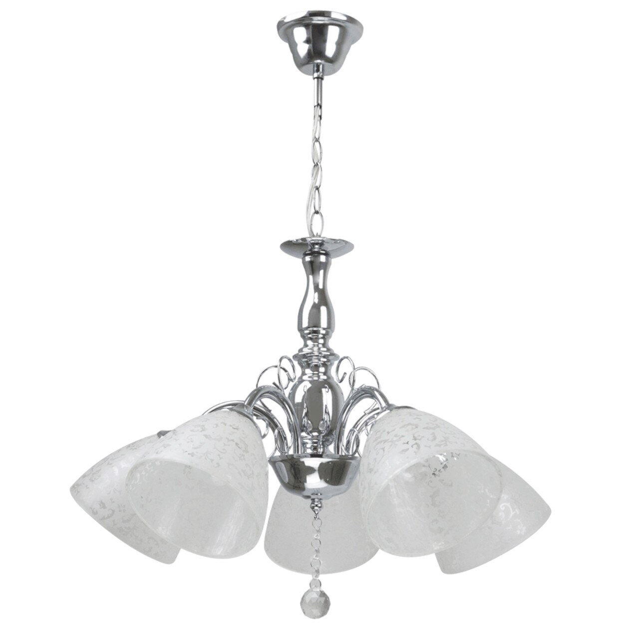 Lustra Interior Erste Dorya Silver 5x60W Max E27 EL0034065 Culoare Crom si Alb