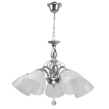 Lustra Interior Erste Dorya Silver 5x60W Max E27 EL0034065 Culoare Crom si Alb Lustra Interior Erste Dorya Silver 5x60W Max E27 EL0034065 Culoare Crom si Alb