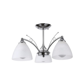 Lustra Interior Erste Arlo 3x60W Max E27 EL0034052 Culoare Crom si Alb Lustra Interior Erste Arlo 3x60W Max E27 EL0034052 Culoare Crom si Alb