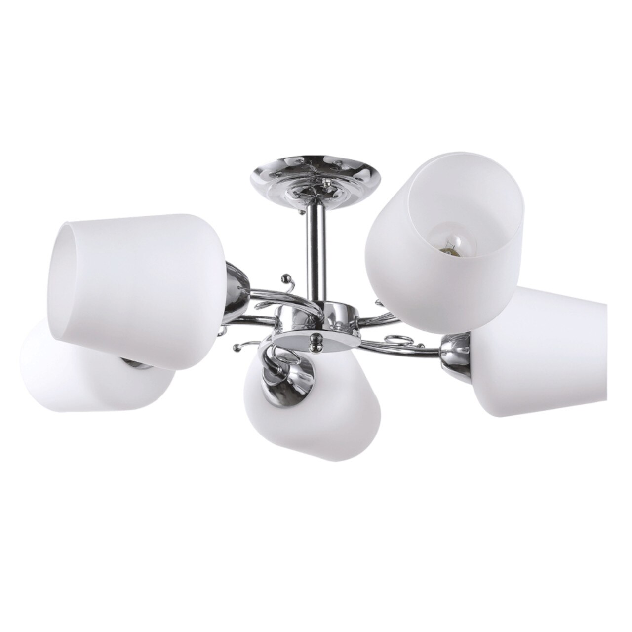 Lustra Interior Erste Veda 5x60W Max E27 EL0034027 Culoare Crom si Alb