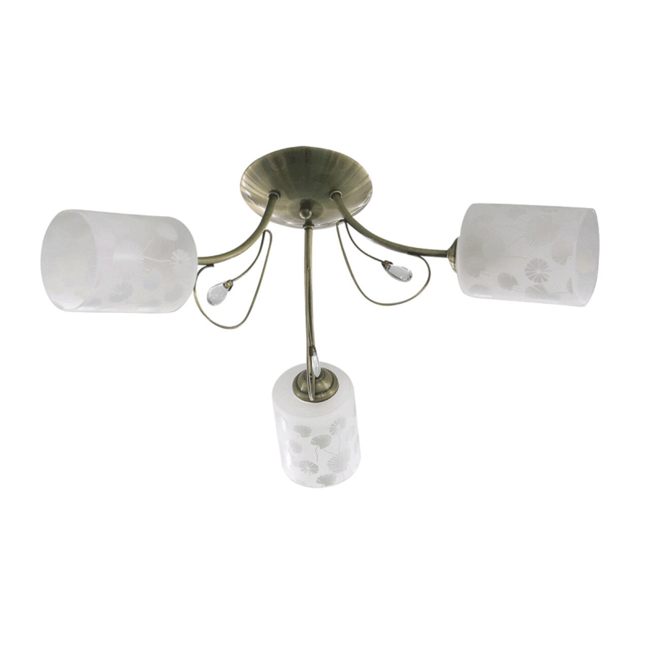 Lustra Interior Erste Morrison 3x60W Max E27 EL0037966 Culoare Alama si Alb