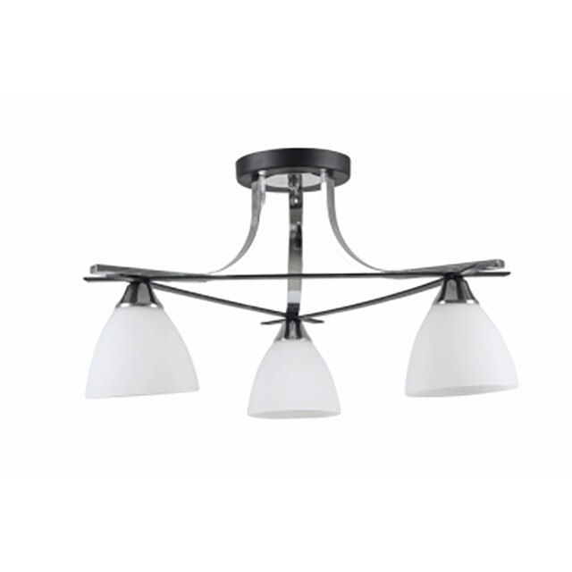 Lustra Aveline Crom si Negru si Alb 3xE27 60W