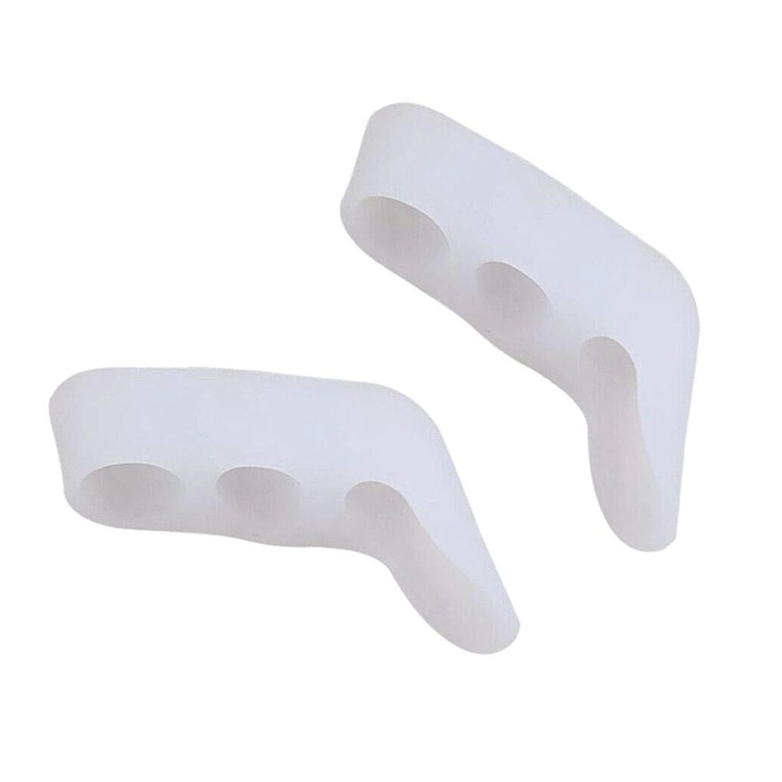 Set 2 bucati separator pentru degete, protectie monturi, din silicon, alb