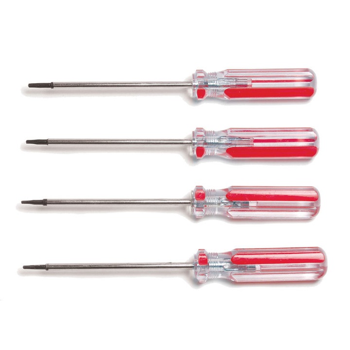 Комплект 4 отвертки Torx T5-T8 с цветни дръжки, Gadget