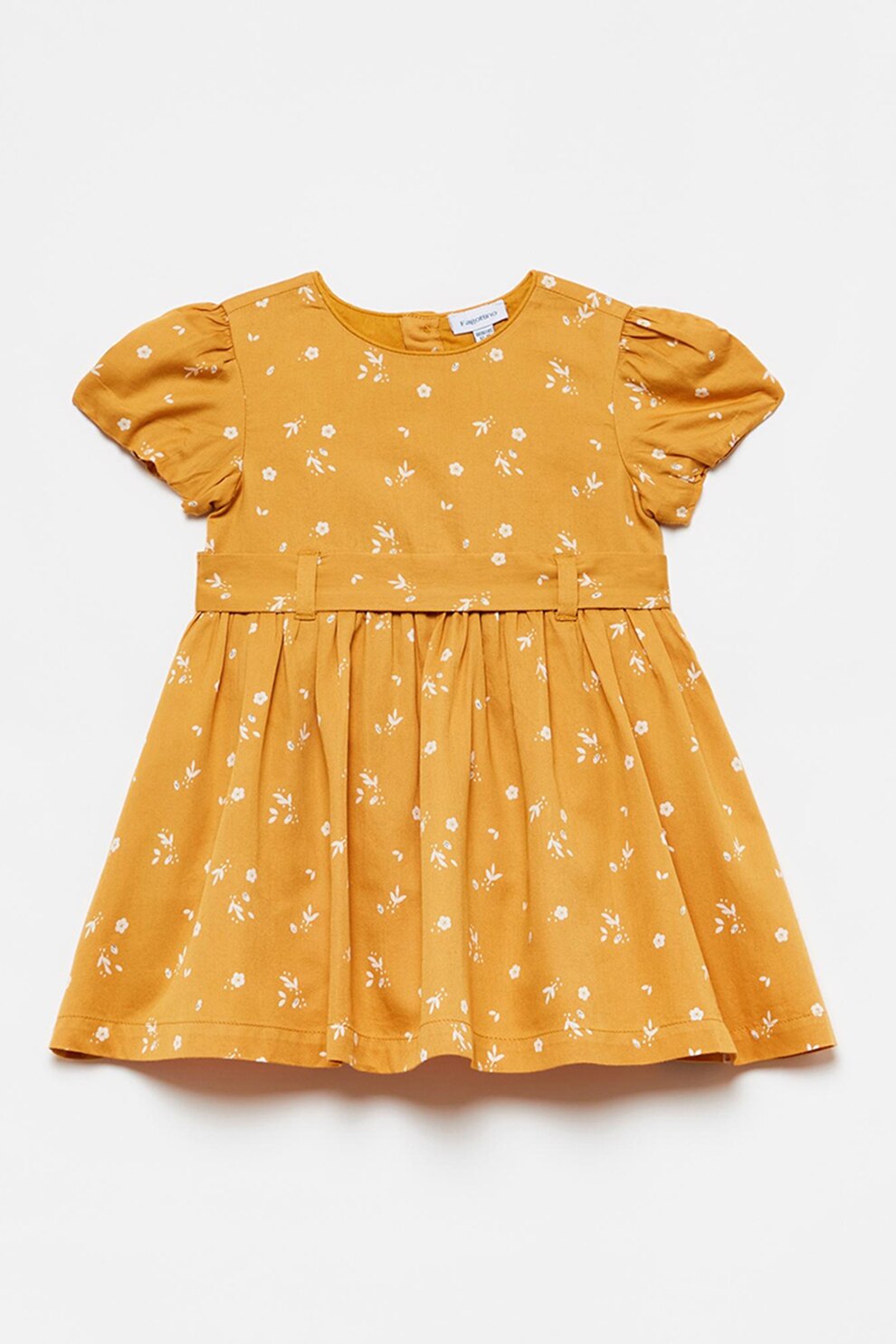 OVS, Rochie evazata cu imprimeu floral, Galben sofran