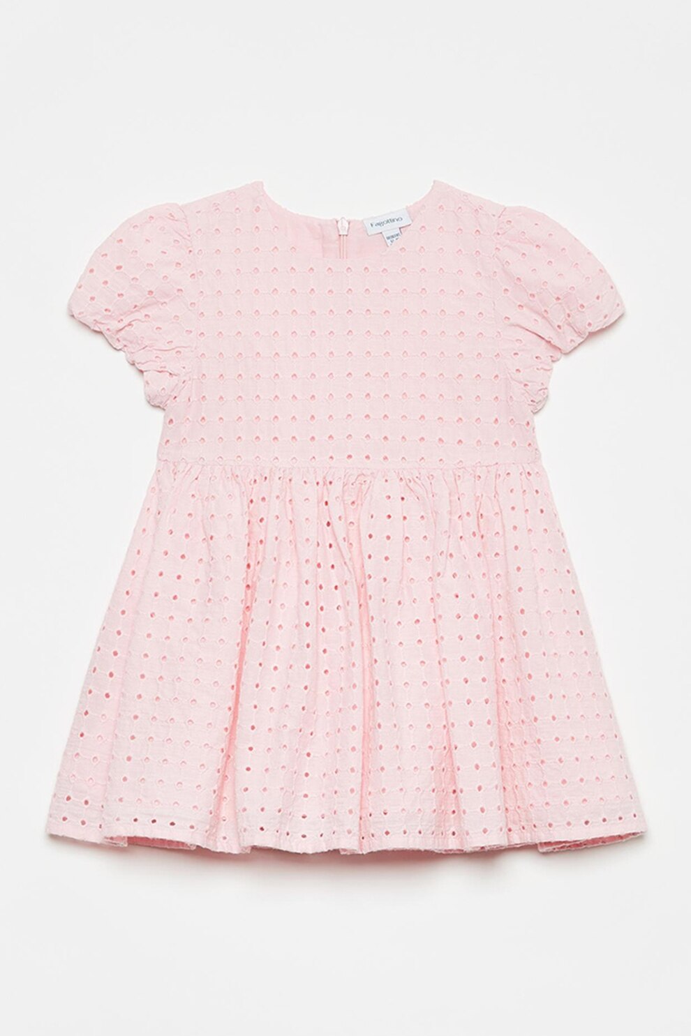 OVS, Rochie evazata din dantela Sangallo, Roz pastel