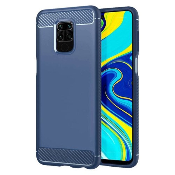 Калъф fixGuard Armor Carbon за Xiaomi Redmi Note 9 / Xiaomi Redmi 10X 4G, Carbon Blue