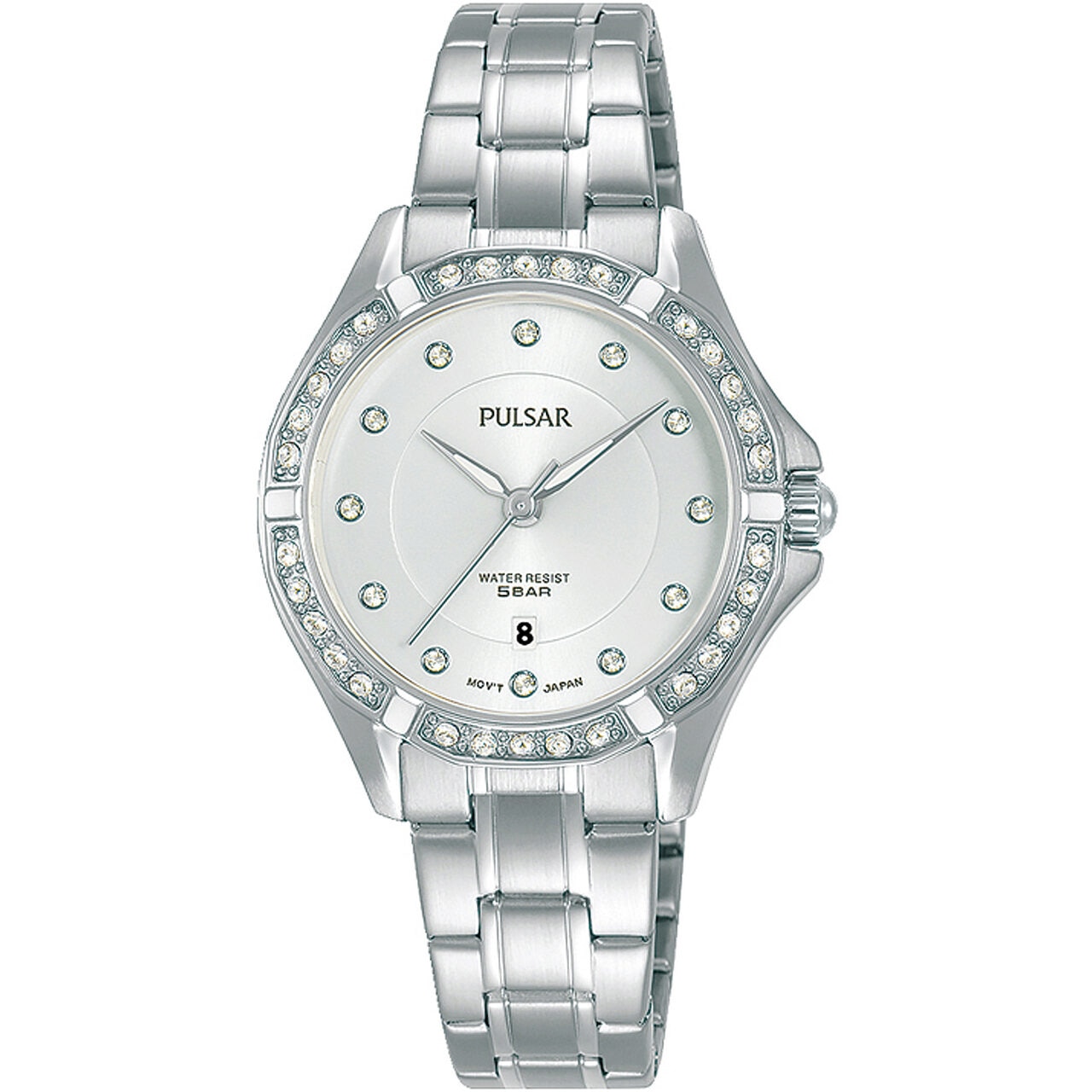 Ceas de dama Pulsar PH7529X1, Quartz, 30mm, 5ATM, Argintiu