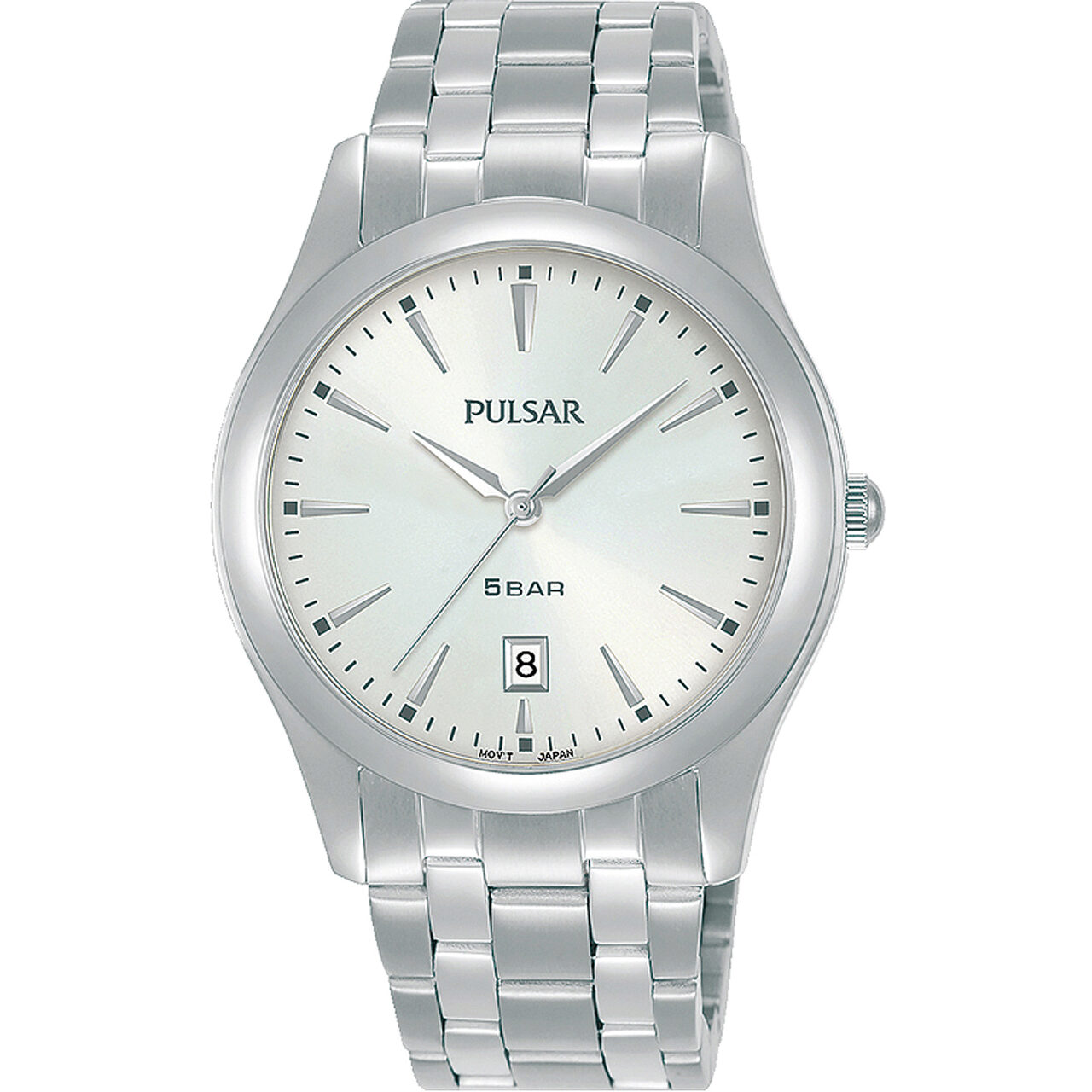 Ceas barbatesc Pulsar PG8313X1, Quartz, 38mm, 5ATM, Argintiu