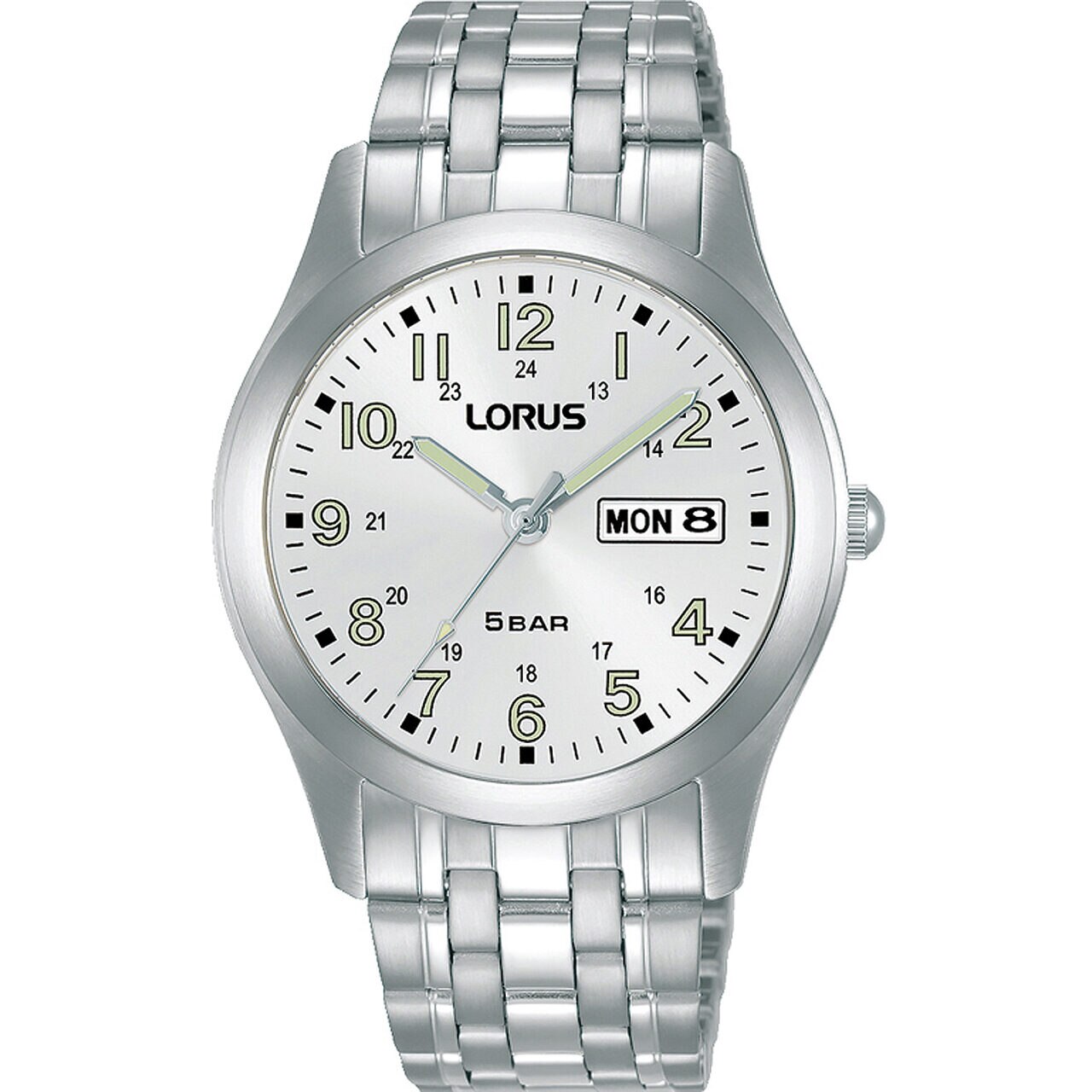 Ceas barbatesc Lorus RXN75DX9, Quartz, 38mm, 5ATM, Argintiu