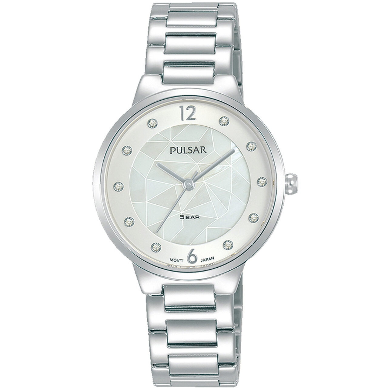 Ceas de dama Pulsar PH8511X1, Quartz, 30mm, 5ATM, Argintiu