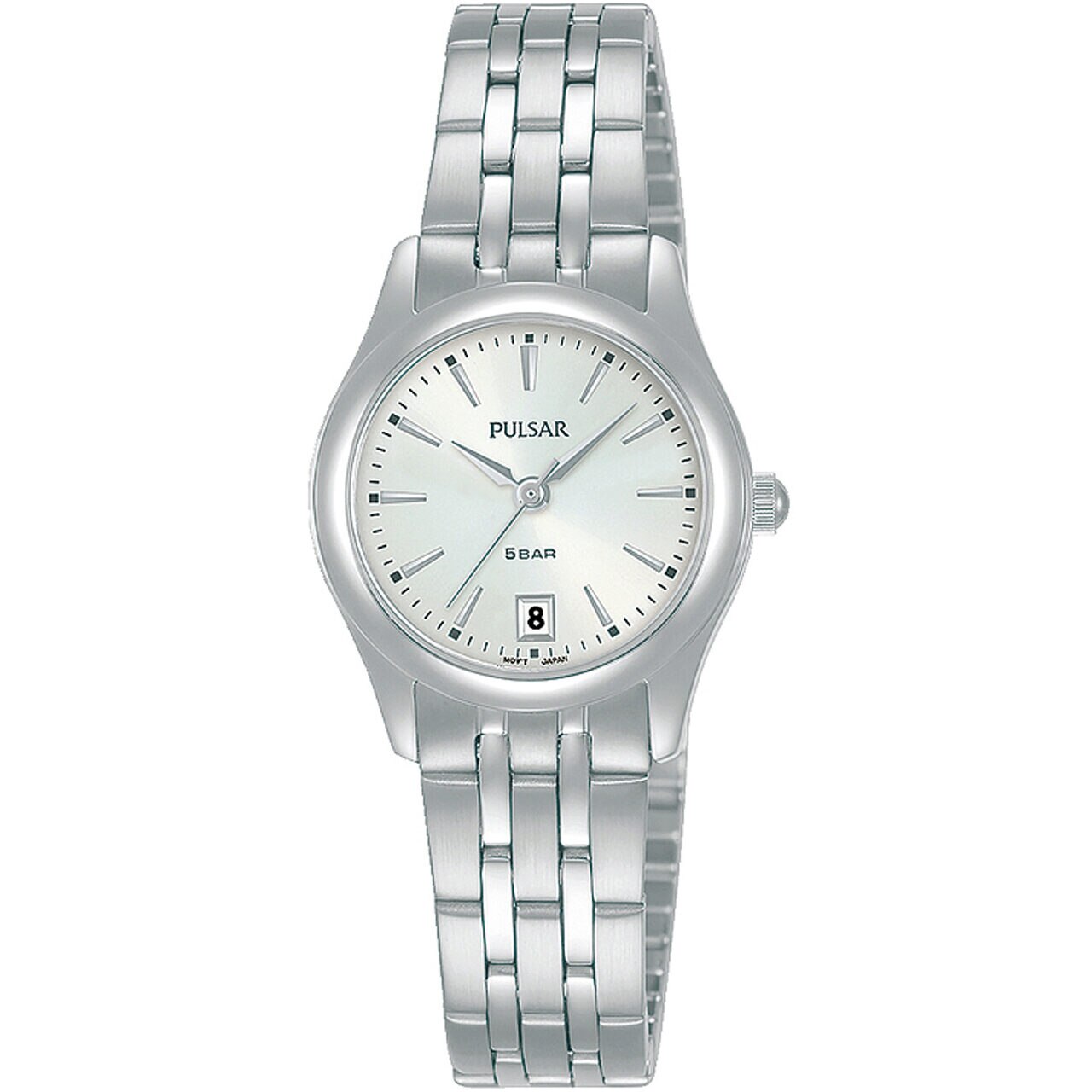 Ceas de dama Pulsar PH7533X1, Quartz, 25mm, 5ATM, Argintiu