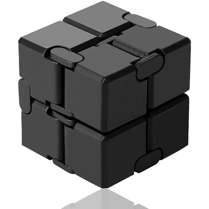 Fidget Antistressz játék, Magic Cube, fekete
