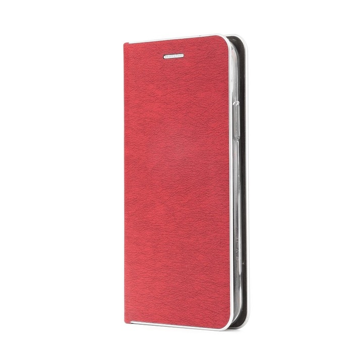 Elegance piros Samsung Galaxy A72 kártyatartós flip tok