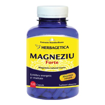 Supliment alimentar Magneziu Forte, 120 capsule Supliment alimentar Magneziu Forte, 120 capsule
