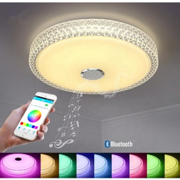 Smart Lamp - Intelligens RGBW mennyezeti lámpa, Bluetooth hangszóróval, 3000-6500K