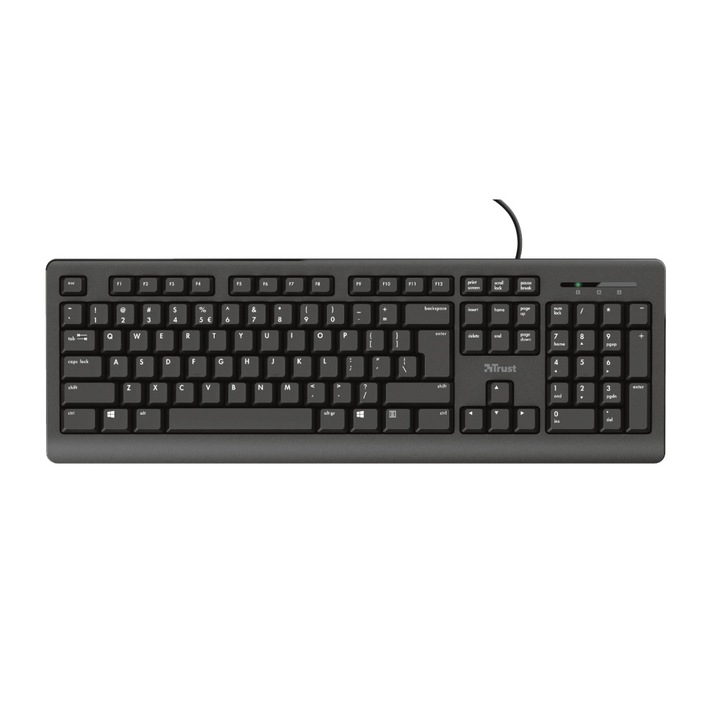 Tastatura, Trust, Primo 24343, USB, chirilic, Negru