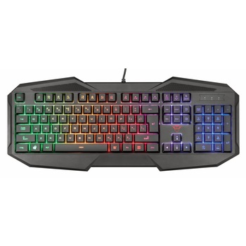 Tastatura gaming Trust, 104 taste, Anti-Ghosting, Negru Tastatura gaming Trust, 104 taste, Anti-Ghosting, Negru