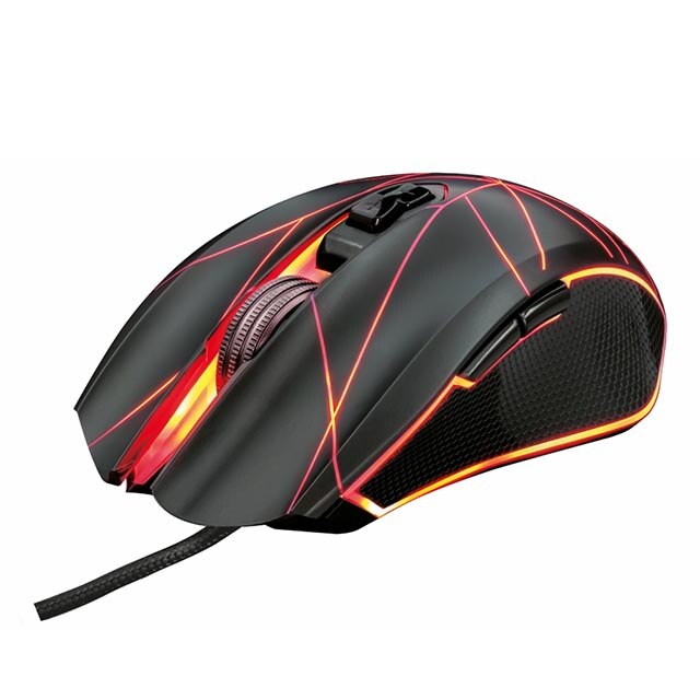 Mouse de gaming Trust, GXT 160, Memorie incorporata, Optic, 7 butoane, Negru