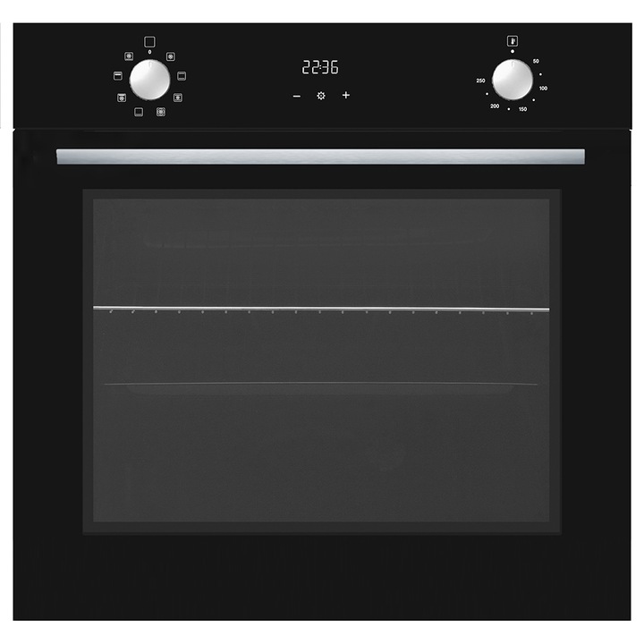 Cuptor electric La Cottura FE6V082EG 60 cm, multifunctional, grill, 65 l, Sticla Neagra