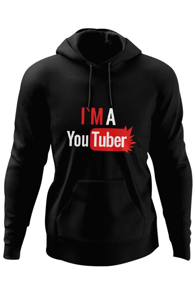 Hanorac I'M A YouTuber Negru