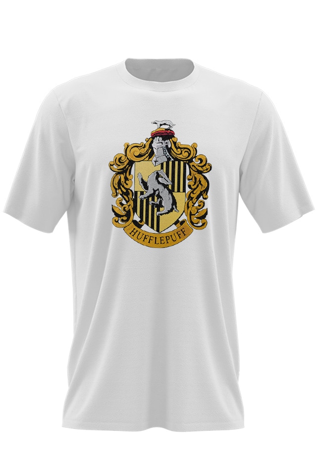 Tricou Harry Potter Hufflepuff, Alb, S
