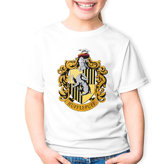 Tricou Copii, Harry Potter Hufflepuff, Alb, 3-4 ani