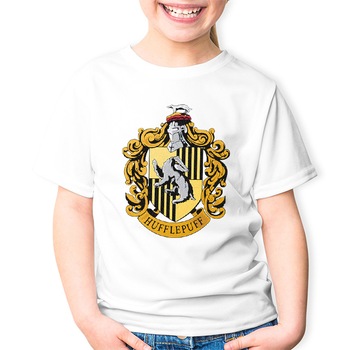 Tricou Copii, Harry Potter Hufflepuff, Alb, 12-14 ani Tricou Copii, Harry Potter Hufflepuff, Alb, 12-14 ani