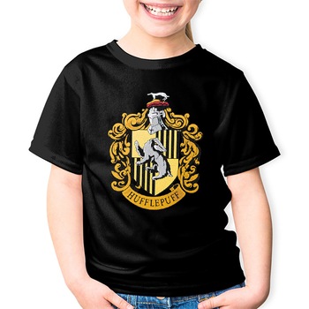 Tricou Copii, Harry Potter Hufflepuff, Negru, 7-8 ani Tricou Copii, Harry Potter Hufflepuff, Negru, 7-8 ani