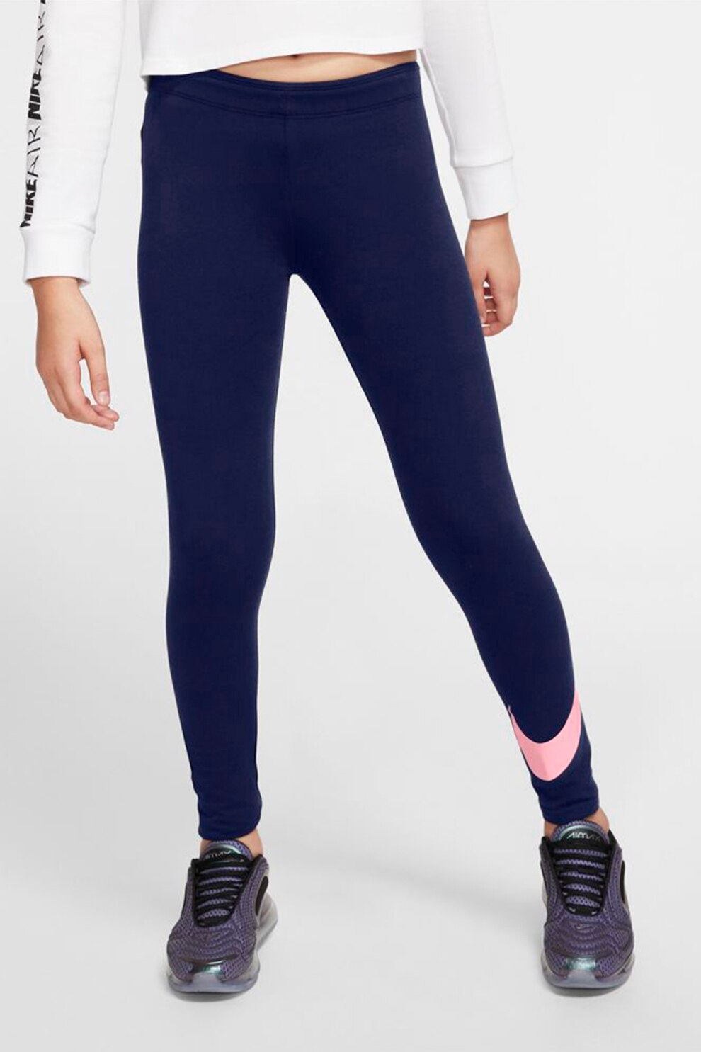 Nike, Colanti cu logo contrastant pentru antrenament Favorites, Bleumarin