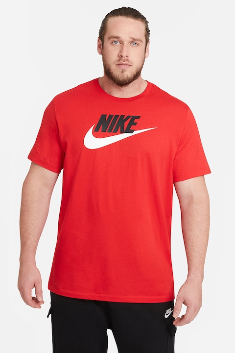 Nike, Tricou cu imprimeu logo Icon Futura, Rosu vermillion