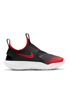 Nike, Pantofi sport slip-on cu garnituri de piele Flex Runner, Rosu vermillion/Negru Nike, Pantofi sport slip-on cu garnituri de piele Flex Runner, Rosu vermillion/Negru