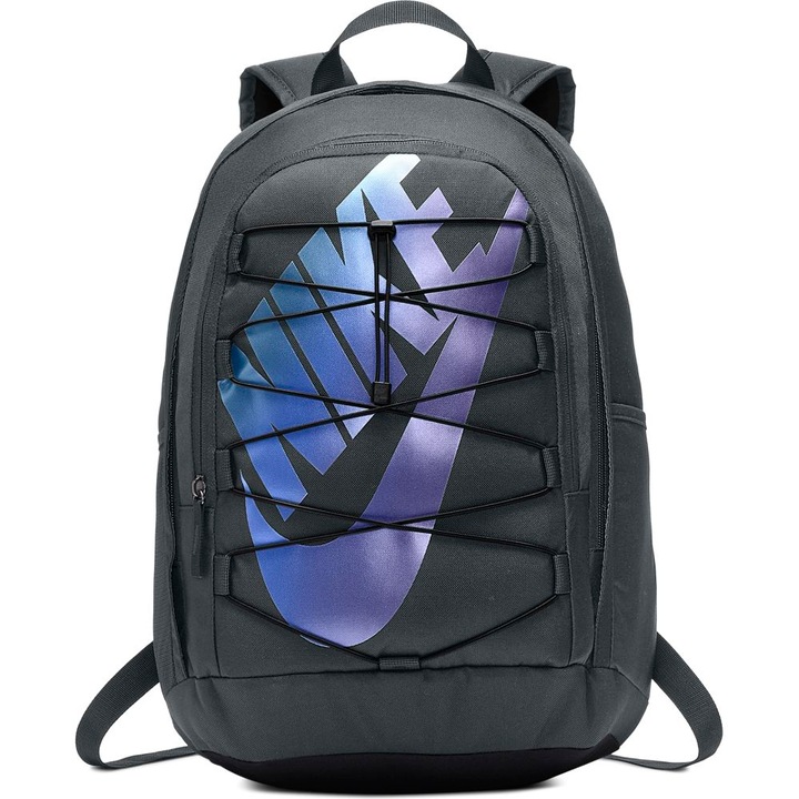 Nike, Унисекс раница Hayward 2.0 с лого, Тъмно сив