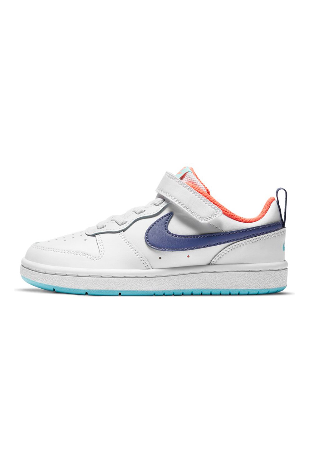 Nike, Pantofi sport din piele cu insertii din piele ecologica Court Borough
