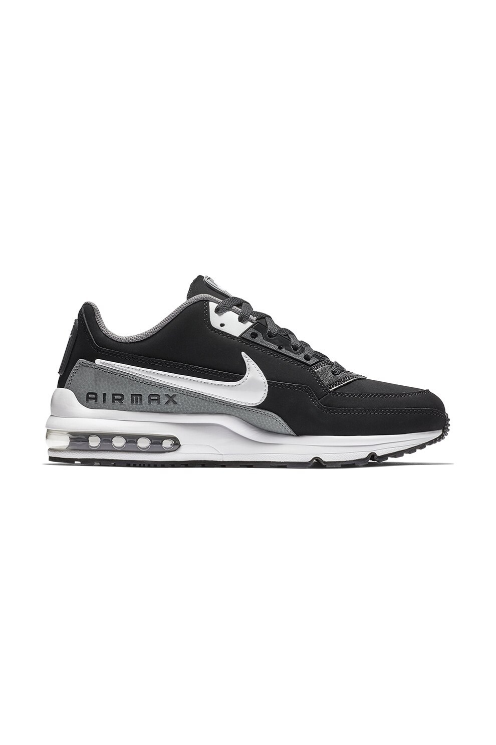 Nike, Air Max bőr és műbőr sneaker, Fekete/Fehér/Szürke, 12