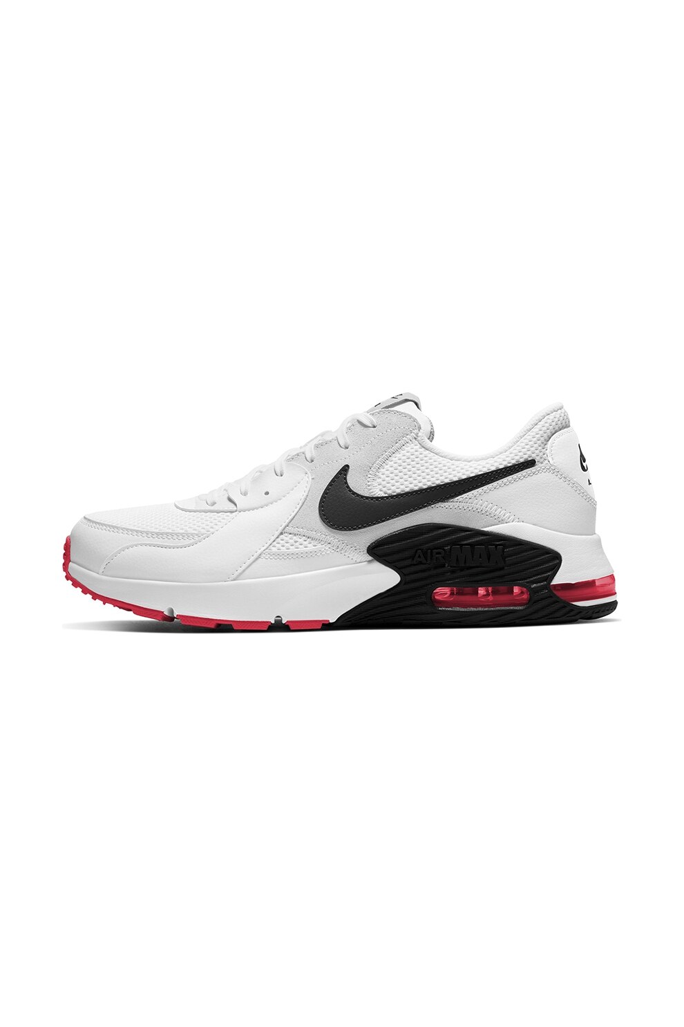 Nike, Pantofi sport cu insertii de piele intoarsa Air Max Excee, Alb/Gri deschis/Negru