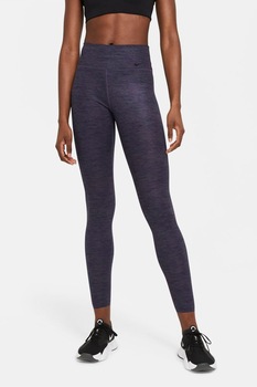 Nike, Colanti cu talie inalta pentru fitness One Luxe, Bleumarin Nike, Colanti cu talie inalta pentru fitness One Luxe, Bleumarin
