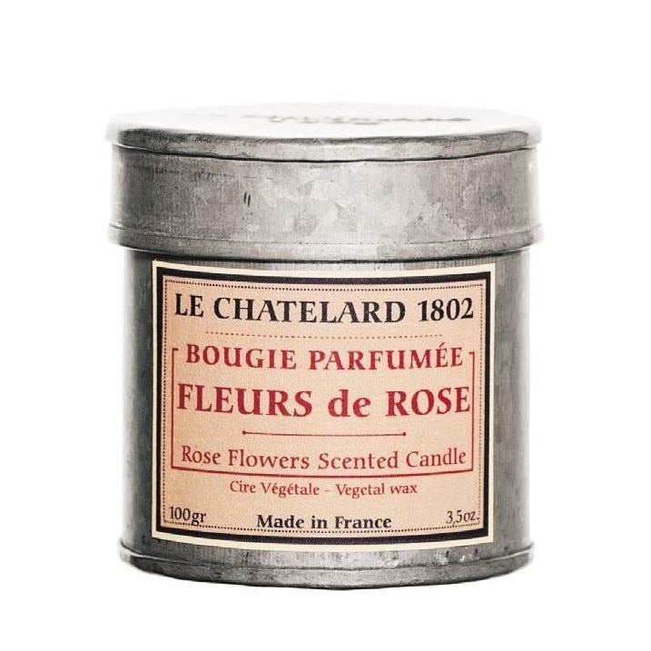 Lumanare Parfumata 100g Trandafir Rose Le Chatelard 1802 Cutie Galva