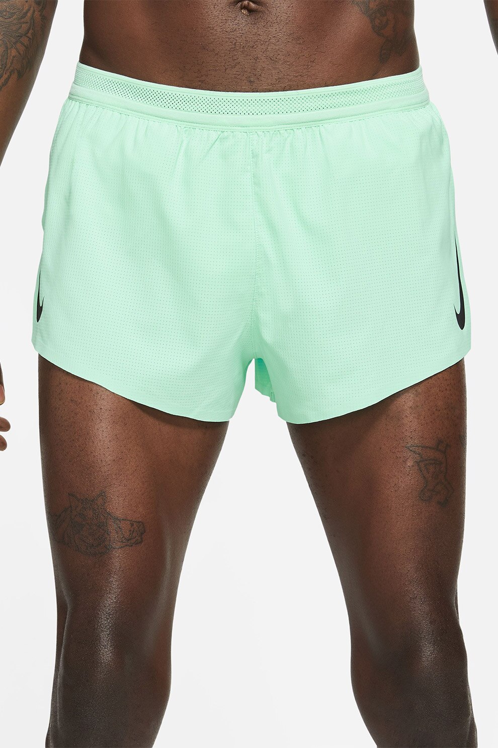Nike, Pantaloni scurti pentru alergare AeroSwift, Verde menta, 2XL